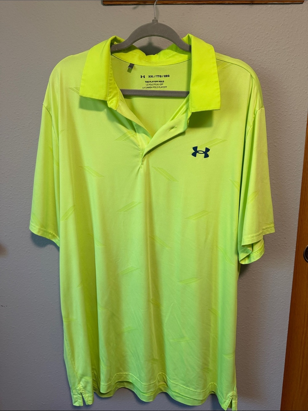Under Armour Men’s Neon Lime Performance Polo Dri-fit